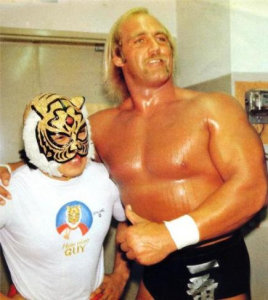 Satoru Sayama et l'immortel Hulk Hogan.