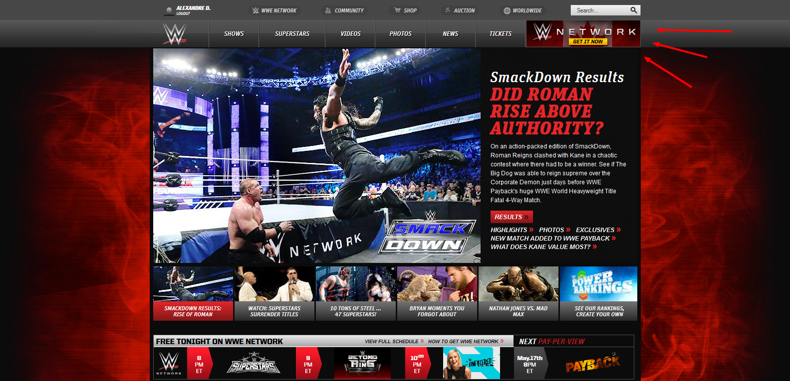 Network logout wwe Before you