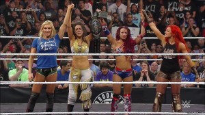 Charlotte, Bayley, Sacha Banks et Becky Lynch, le futur de la division féminine de la WWE...si on leur laisse la chance Photo: WWE