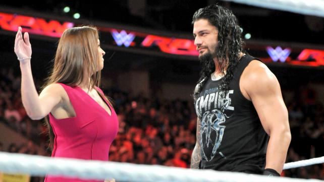 Roman Reigns slaps by Stephanie McMahon