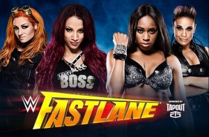 Fastlane 2016 - Becky Lynch & Sasha Banks VS Naomi & Tamina Snuka