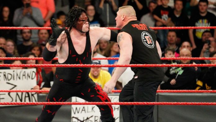 Kane attaque Lesnar