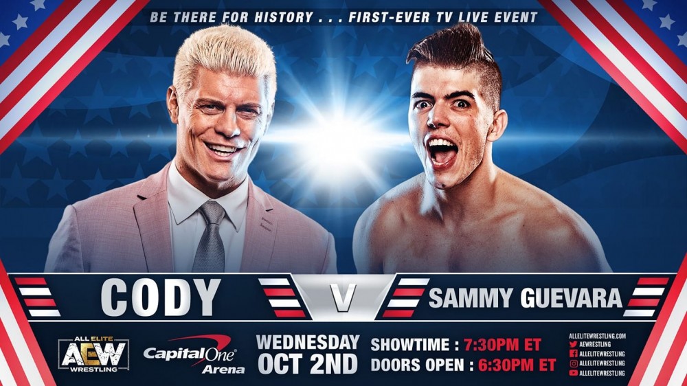 AEW on TNT combat inaugural ''The American Nightmare'' Cody c. Sammy Guevara