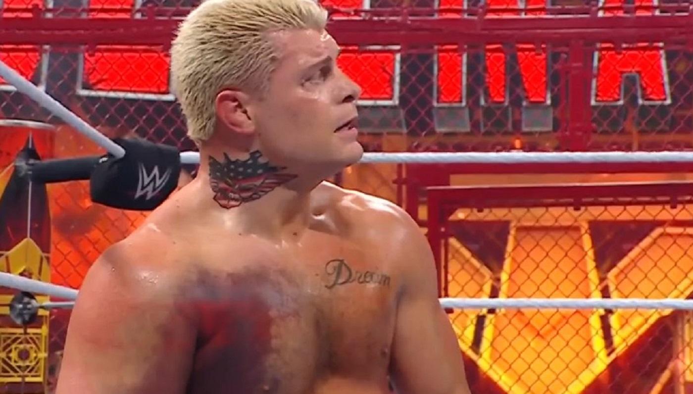 cody rhodes biceps blessure hell cell