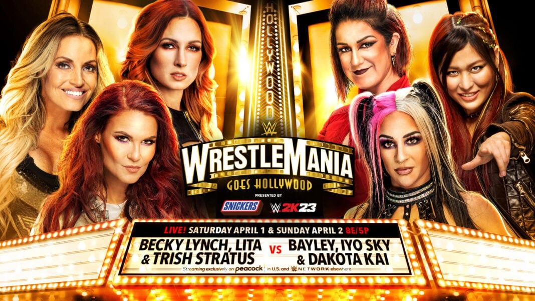 Trish-Stratus-Lita-Becky-Lynch-Bayley-IYO-SKY-Dakota-Kai-WrestleMania-39